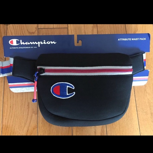 champion the attribute black fanny pack